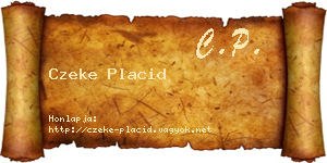 Czeke Placid névjegykártya